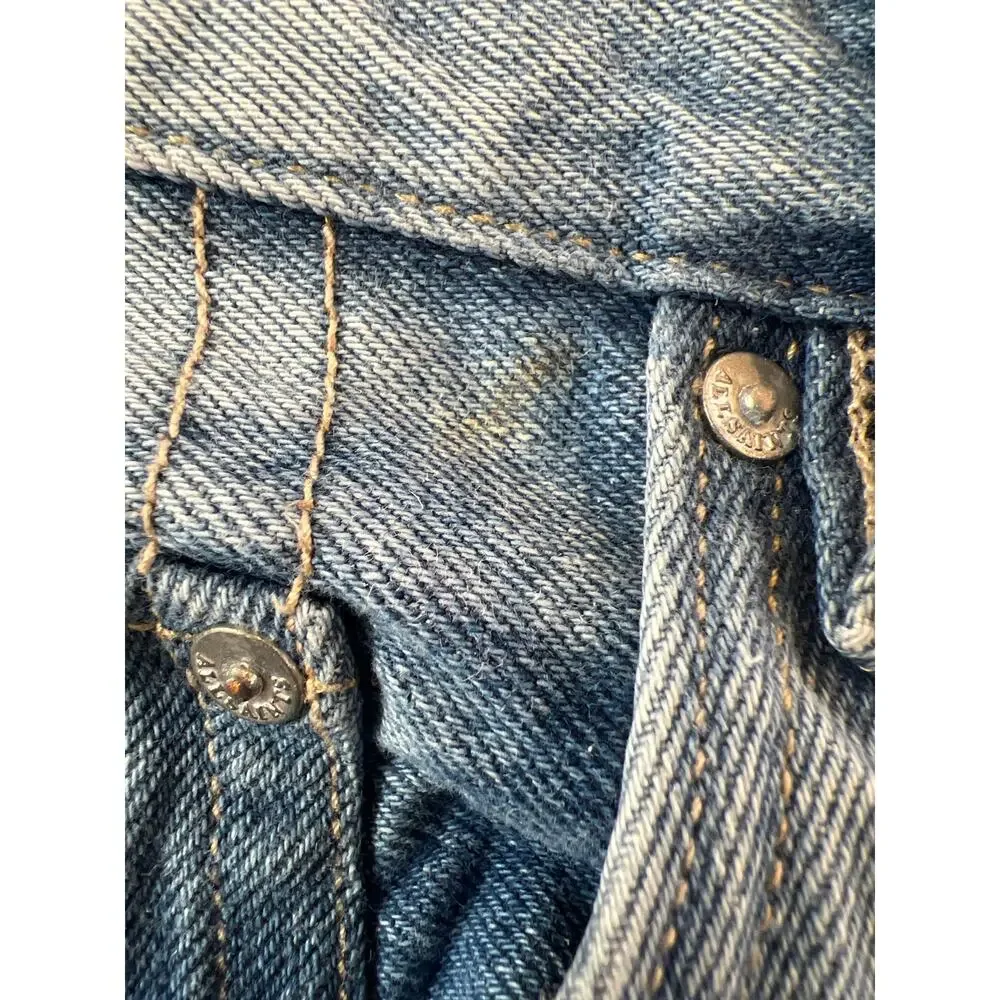 AllSaints Switch Men’s W32 Distressed Denim Shorts Blue Raw Hem Cutoffs